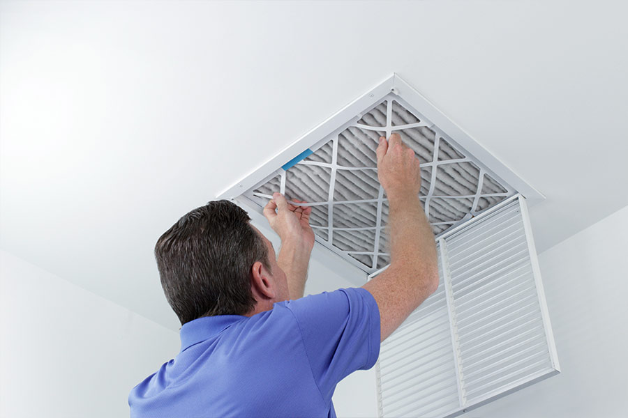 hvac contractor replacing an air conditioner filter pasadena tx